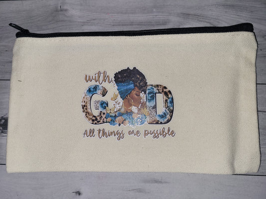 "With God" Make-up Bag