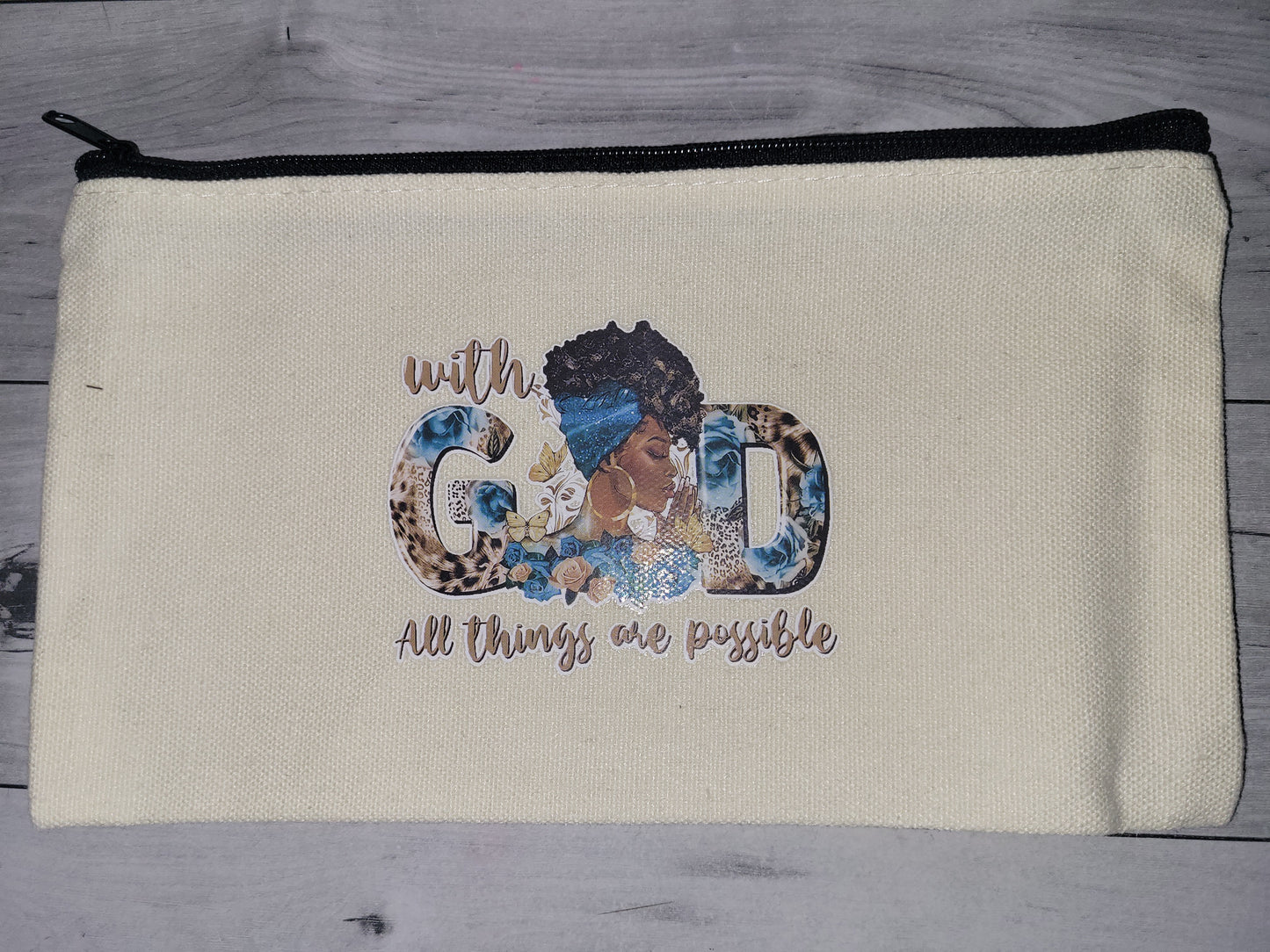 "With God" Make-up Bag
