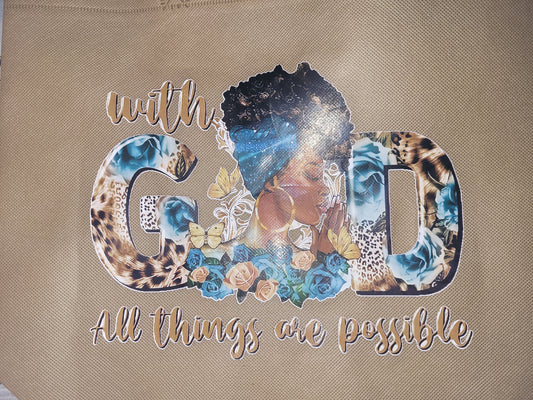 "With God" Reusable Shopping Bag